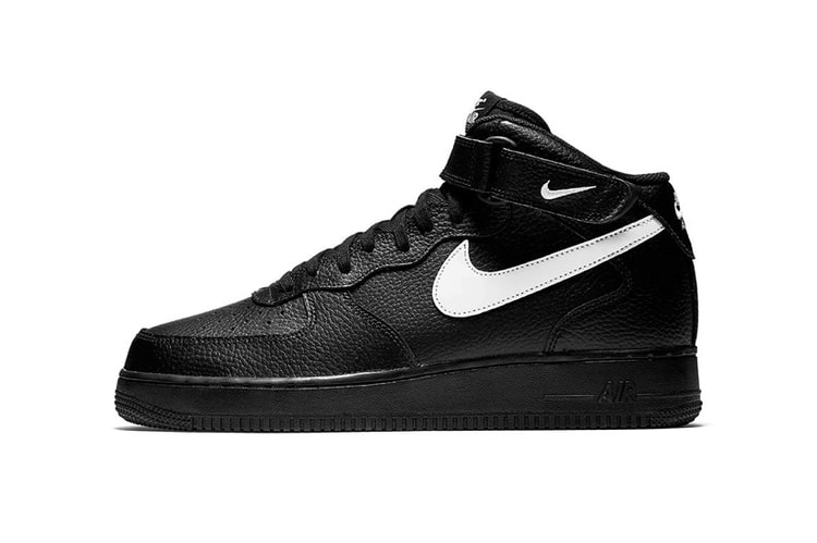 Nike Air Force 1 Mid 最新「Black Leather」系列