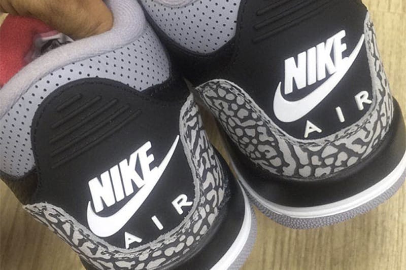 Air Jordan 3「Black Cement」2018 年復刻版本諜照一覽
