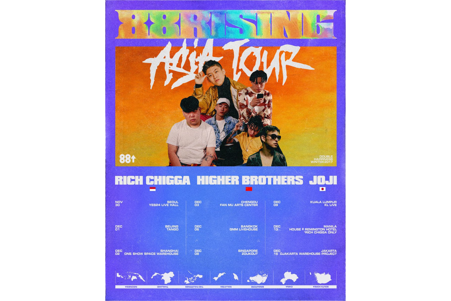 88Rising 全新「Asia Tour」亞洲巡演正式開票