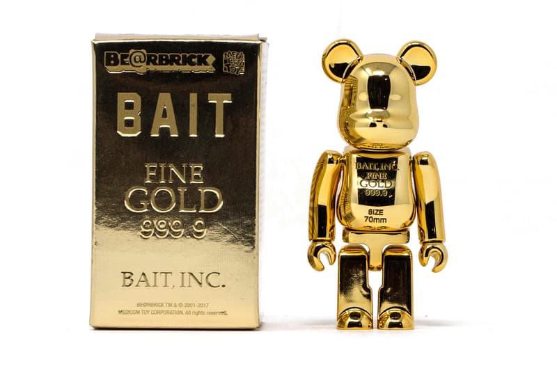 BAIT x Medicom Toy 推出聯名「GOLD BAR」BE@RBRICK