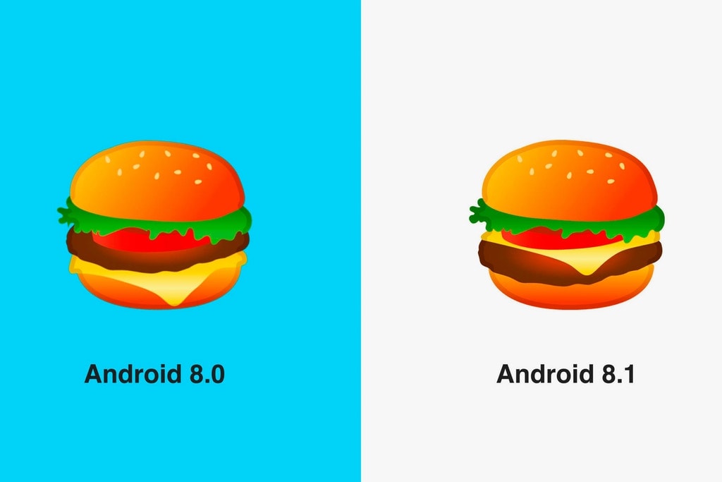 Google 在 Android 8.1 更新中為爭議性漢堡 Emoji 帶來正確擺放次序