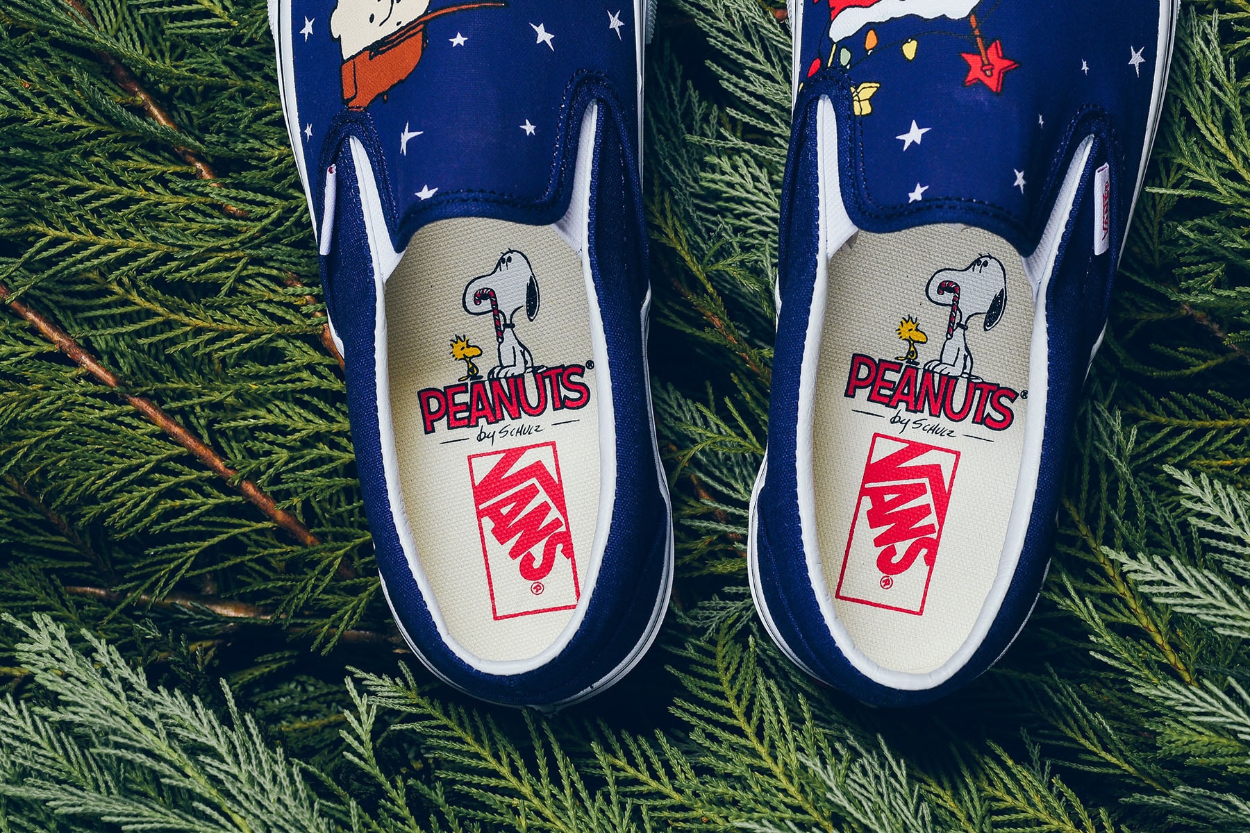 Peanuts x Vans Classic Slip-On 聖誕主題聯名設計