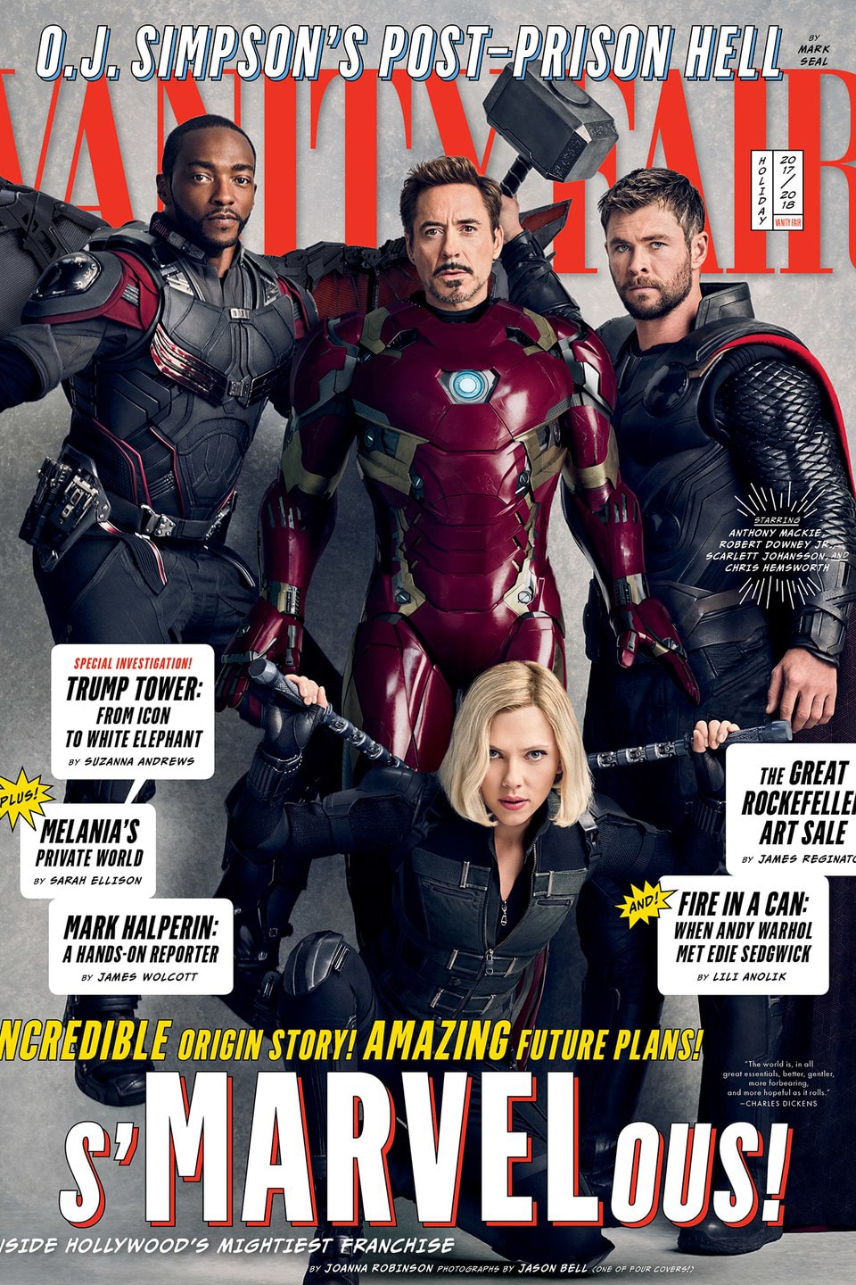 《Avengers: Infinity War》演員集體登上《Vanity Fair》雜誌封面