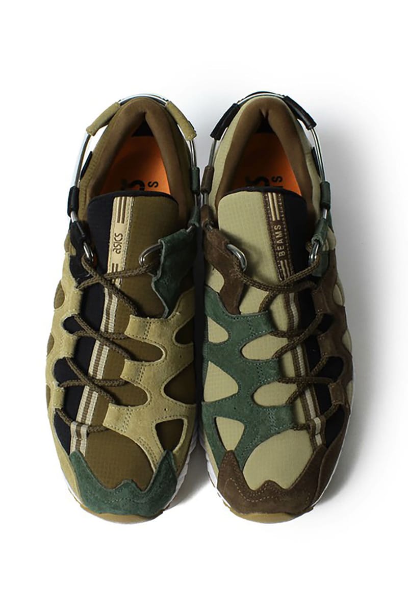 未使用品 BEAMS × asics tiger GEL-MAI G-TX BRICH/DARK FOREST us8 26cm