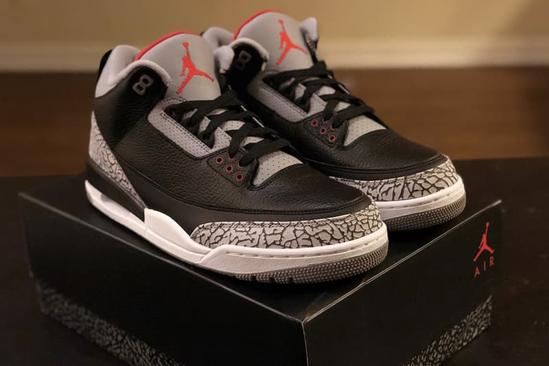 Air Jordan 3「Black Cement」復刻版本最新實物諜照