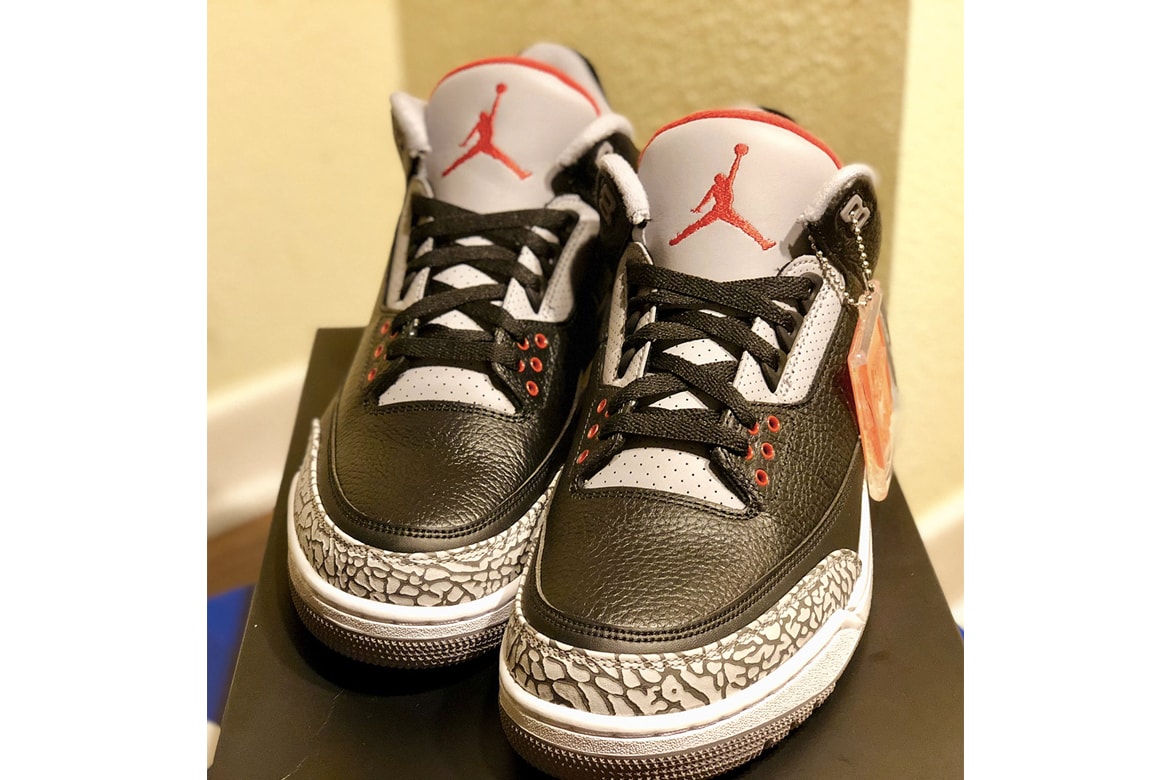 Air Jordan 3「Black Cement」復刻版本最新實物諜照