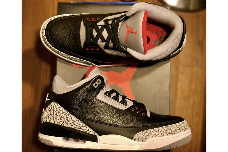 Air Jordan 3「Black Cement」復刻版本最新實物諜照