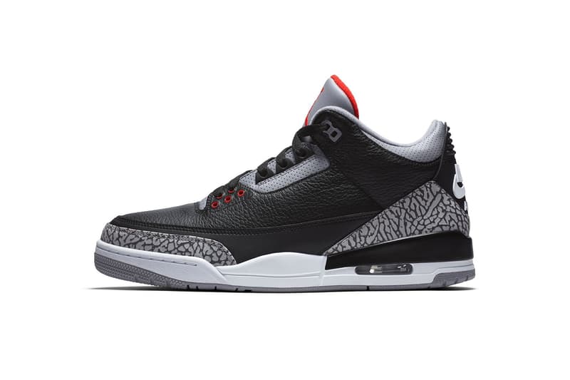 Air Jordan 3 全新復刻鞋款「Black Cement」官方圖片釋出