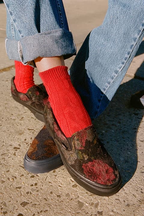 Opening Ceremony x Vans Slip-On LX「Floral Noir」全新联名鞋款