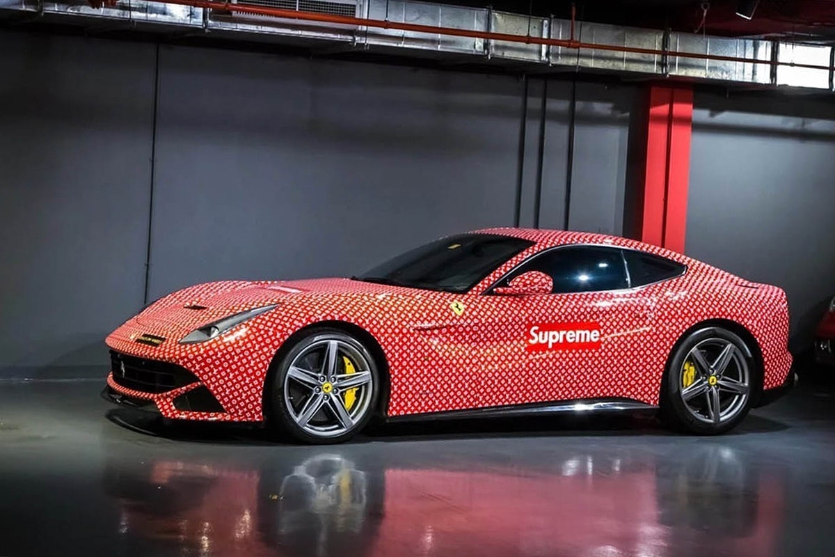 迪拜富童 Money Kicks 出售 Ferrari F12 Berlinetta「Supreme x Louis Vuitton」定製跑車