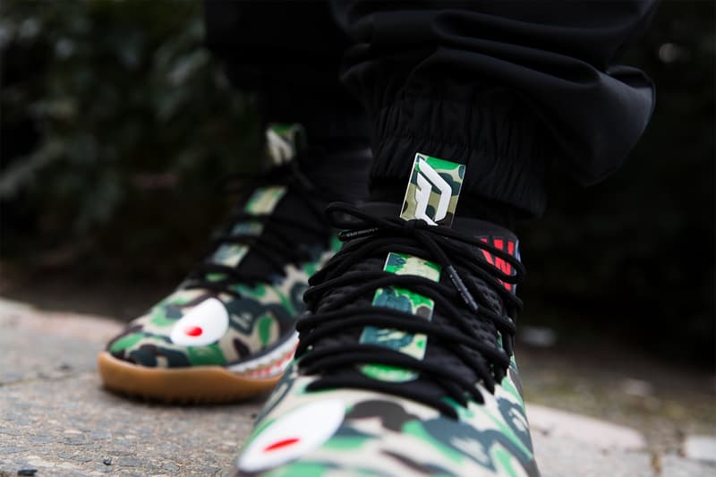 近賞 BAPE x adidas Dame 4「Green Camo」聯名籃球鞋