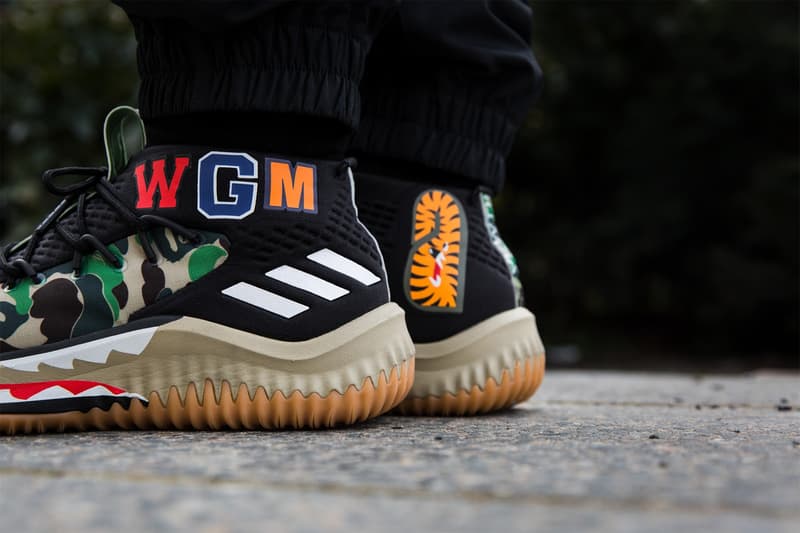 近賞 BAPE x adidas Dame 4「Green Camo」聯名籃球鞋