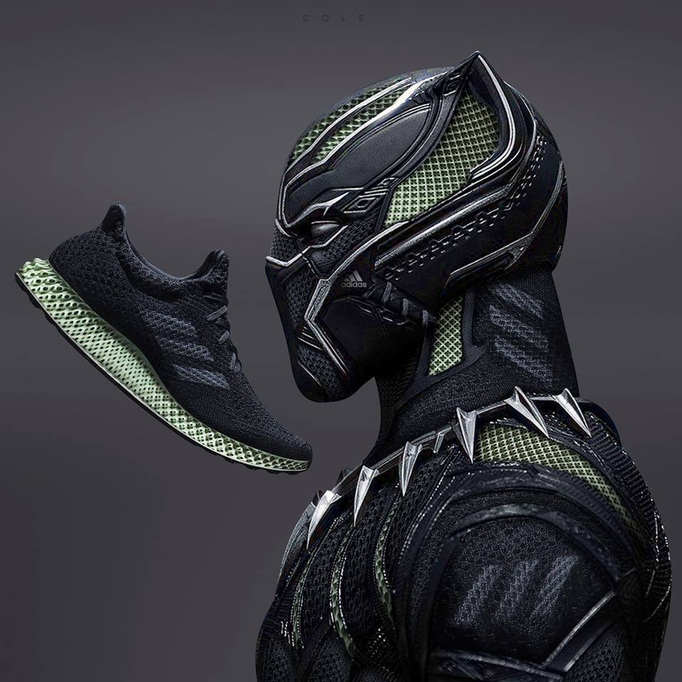 藝術家打造 adidas Futurecraft 4D 概念的「黑豹」形象