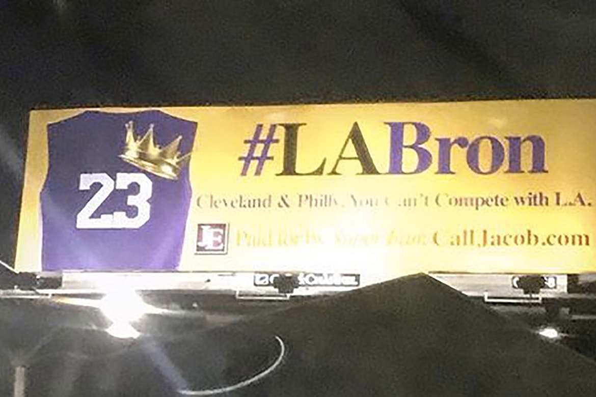 Lakers 球迷重金租下「4 幅廣告牌」招募 LeBron James