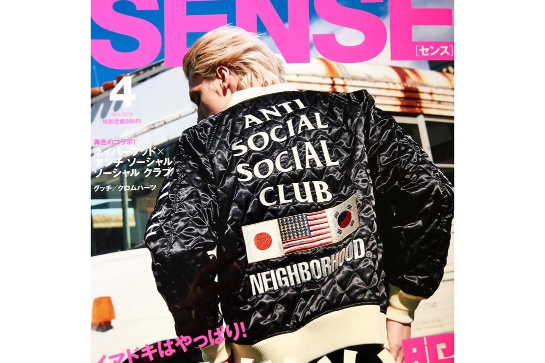 NEIGHBORHOOD x Anti Social Social Club 聯名系列亮相《SENSE》新刊封面