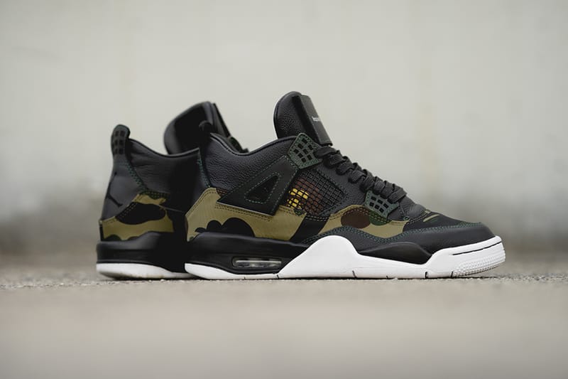BespokeIND 打造 A BATHING APE® x Air Jordan 4「聯名」定製鞋款