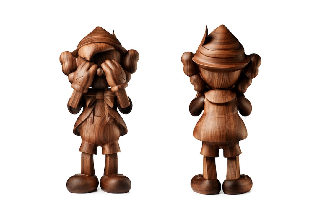 KAWS x Disney 木製特別版「PINOCCHIO」人偶雕塑