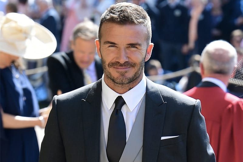 David Beckham 身着 Dior Homme 定制礼服出席 Harry 王子婚禮