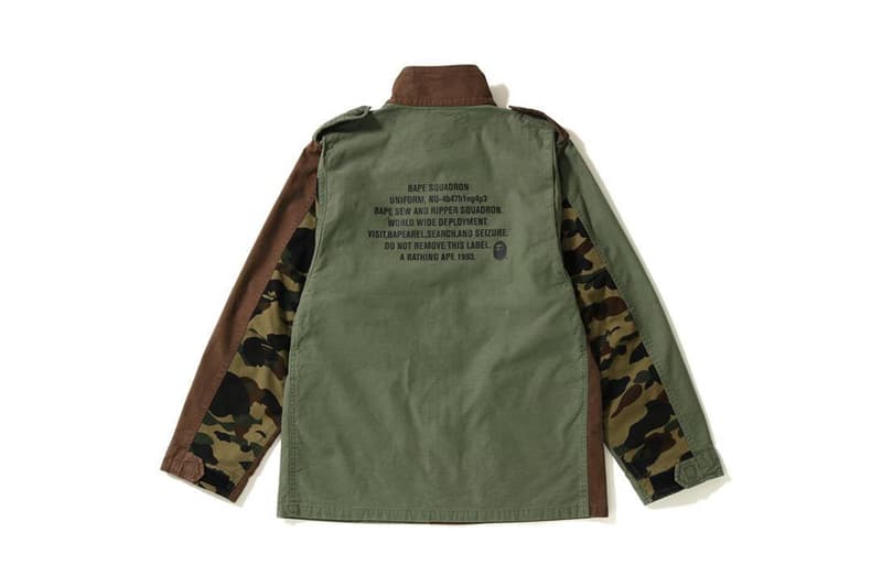 A BATHING APE® 推出拼色水洗 M-65 Jacket