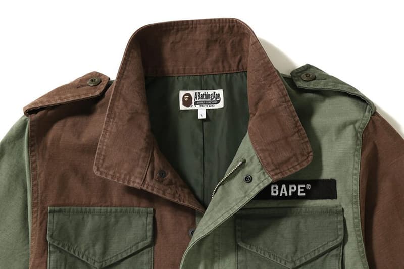 A BATHING APE® 推出拼色水洗 M-65 Jacket