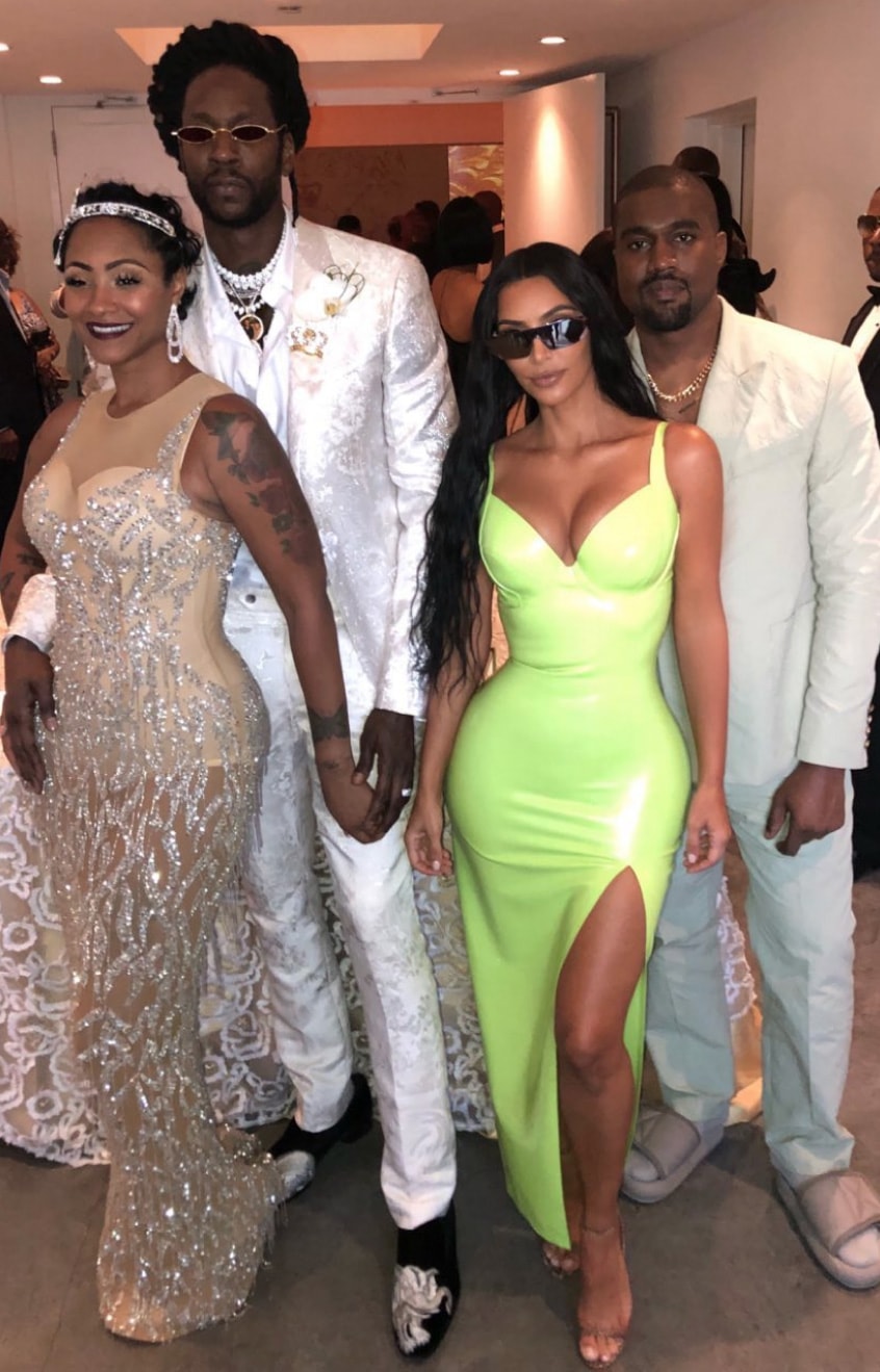 Kanye West 夫婦出席 2 Chainz 婚禮！時尚造型成全場焦點