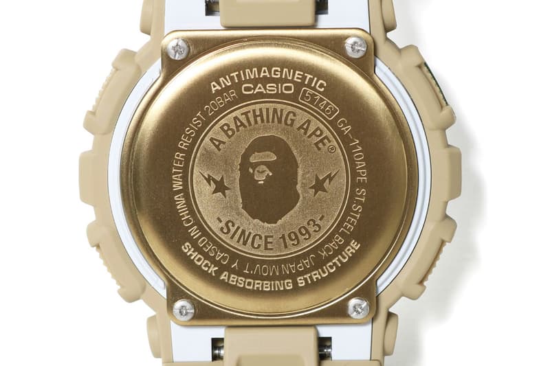 A BATHING APE® x G-SHOCK 25 週年聯名腕錶正式發佈