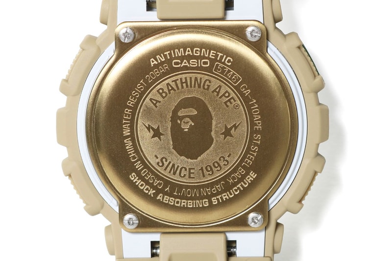 A BATHING APE® x G-SHOCK 25 週年聯名腕錶正式發佈