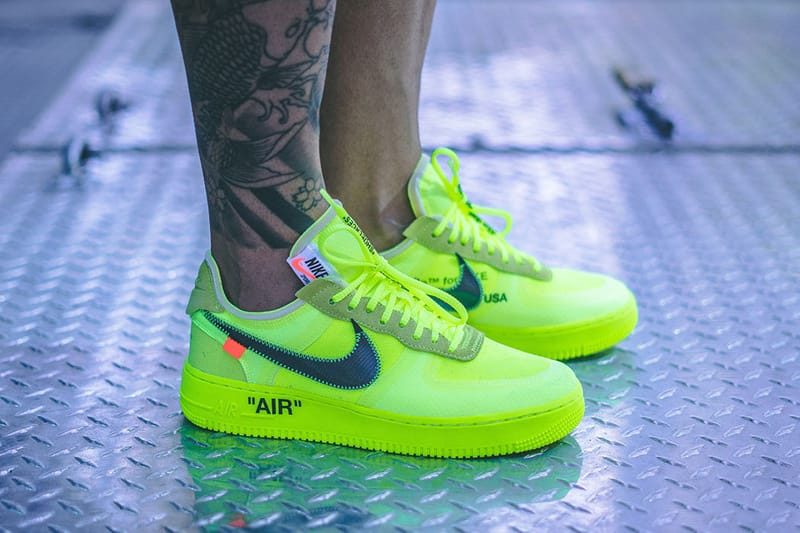 Off-White™ x Nike Air Force 1 全新「Volt」配色上腳一覽