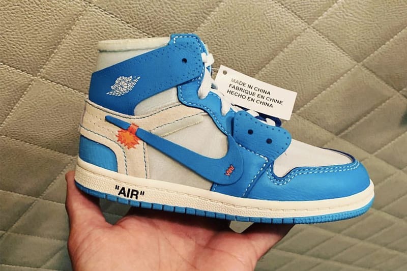 搶先預覽 Off-White™ x Air Jordan 1「UNC」配色童鞋版本