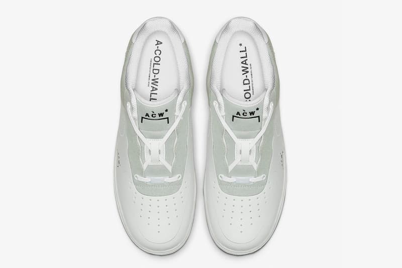 A-COLD-WALL* x Nike 聯名 Air Force 1 白色版本官方圖片釋出