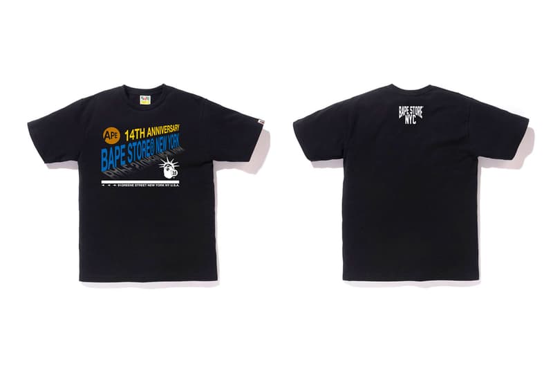 A BATHING APE® 發佈紐約旗艦店 14 周年紀念 T-Shirt