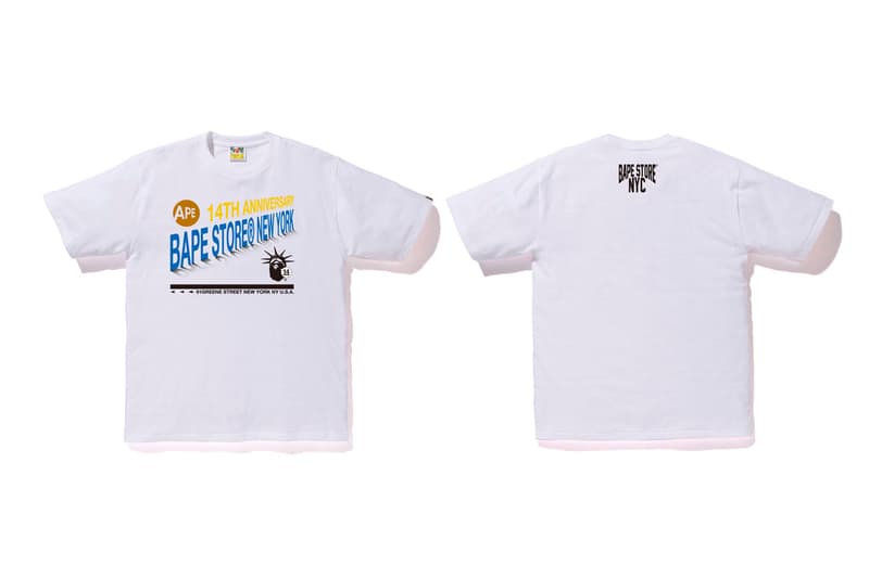 A BATHING APE® 發佈紐約旗艦店 14 周年紀念 T-Shirt