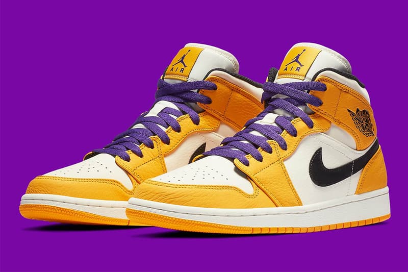 Air Jordan 1 Mid 全新「Lakers」配色