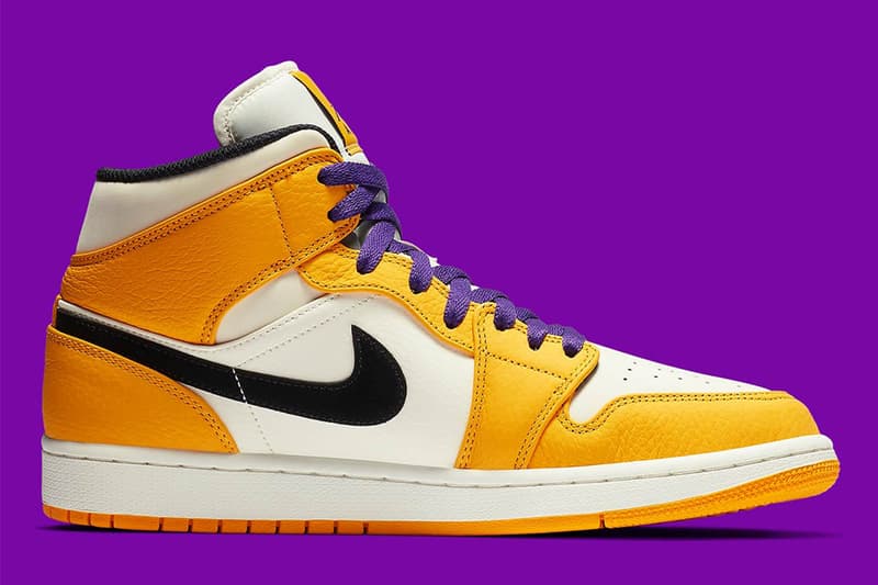 Air Jordan 1 Mid 全新「Lakers」配色