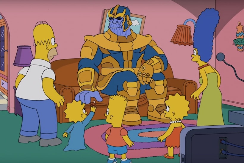 Thanos 作客《The Simpsons》最新一期開場畫面來賓