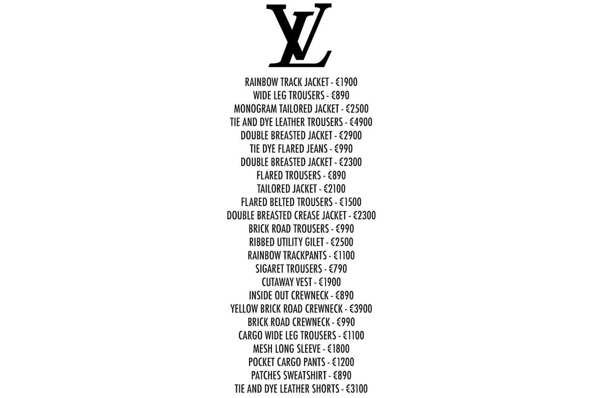 完整揭示 Virgil Abloh 首個掌舵 Louis Vuitton 系列價位