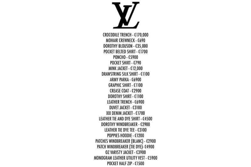 完整揭示 Virgil Abloh 首個掌舵 Louis Vuitton 系列價位