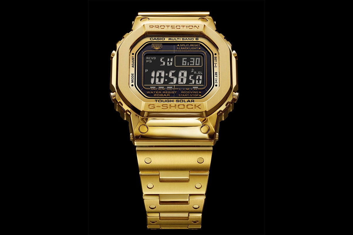18K 純金 G-SHOCK DW-5000 腕錶即將發售
