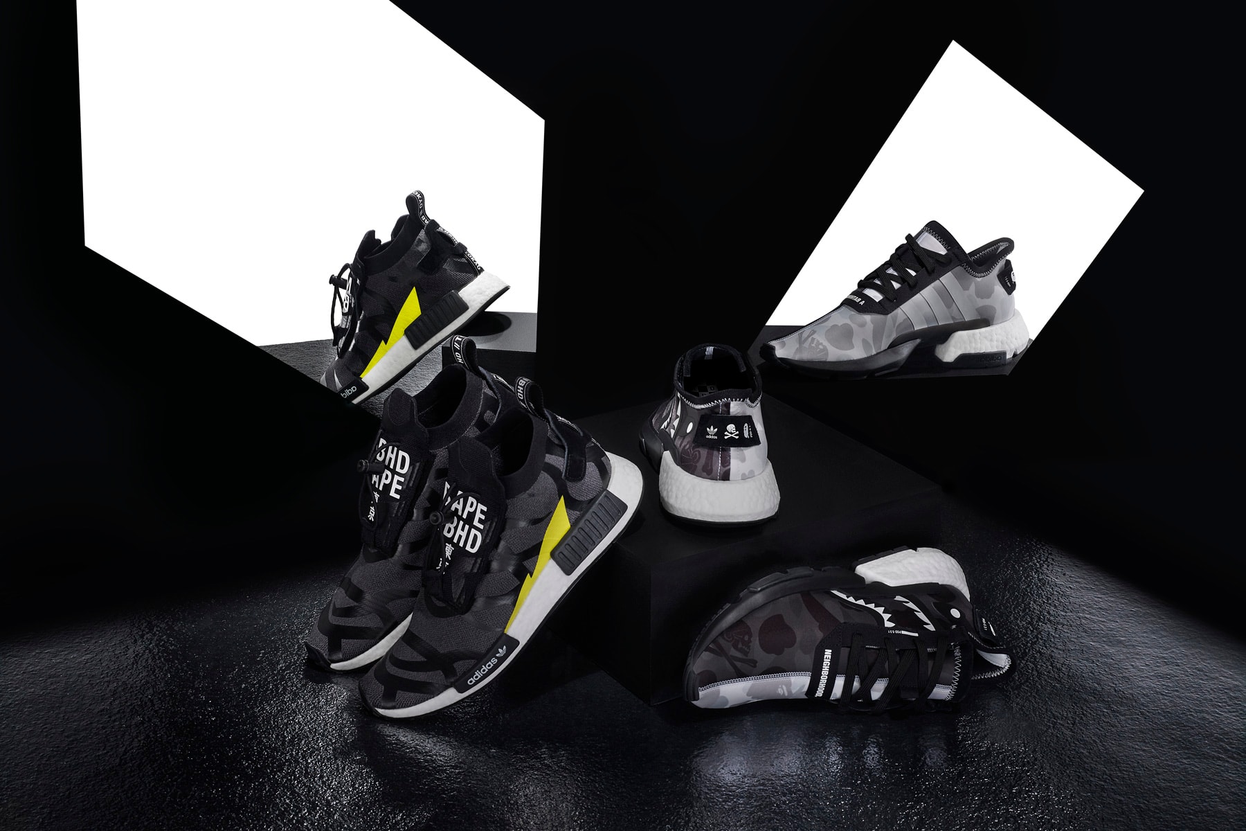 A BATHING APE® x NEIGHBORHOOD x adidas Originals 三方聯名鞋款即將迎來全球正式發售