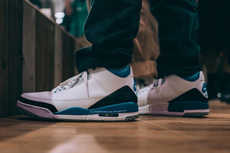 藤原浩上腳曝光 fragment design x Air Jordan 3 聯名鞋款 Sample 版本