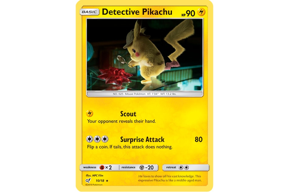Pokémon 發佈全新集換卡牌系列為電影《Pokémon: Detective Pikachu》造勢