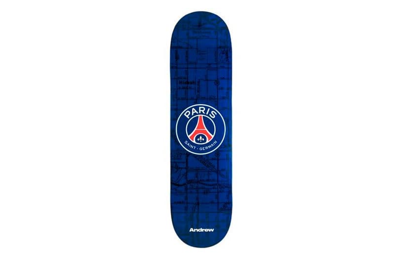 Paris Saint-Germain 攜手邁阿密滑板店 Andrew 推出別注版 Skate Deck