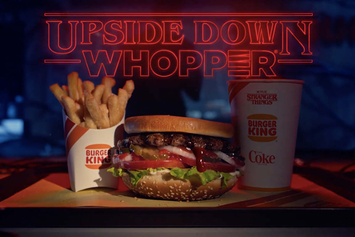 Burger King 為人氣影集《Stranger Things》第三季推出限定「Upside Down Whopper」套餐