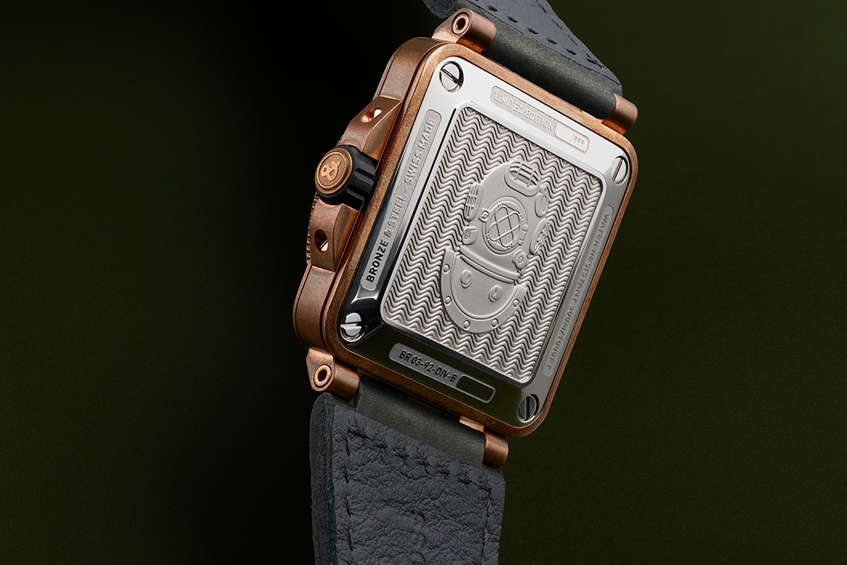 方形銅潛－Bell & Ross 推出「Green Bronze」青銅潛水手錶