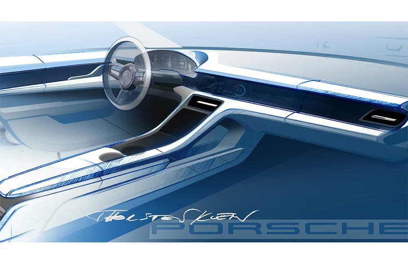 全屏幕座艙-Porsche 揭示全新純電跑車 Taycan 的內裝圖片