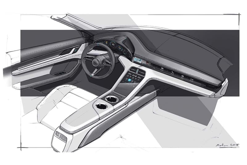 全屏幕座艙-Porsche 揭示全新純電跑車 Taycan 的內裝圖片