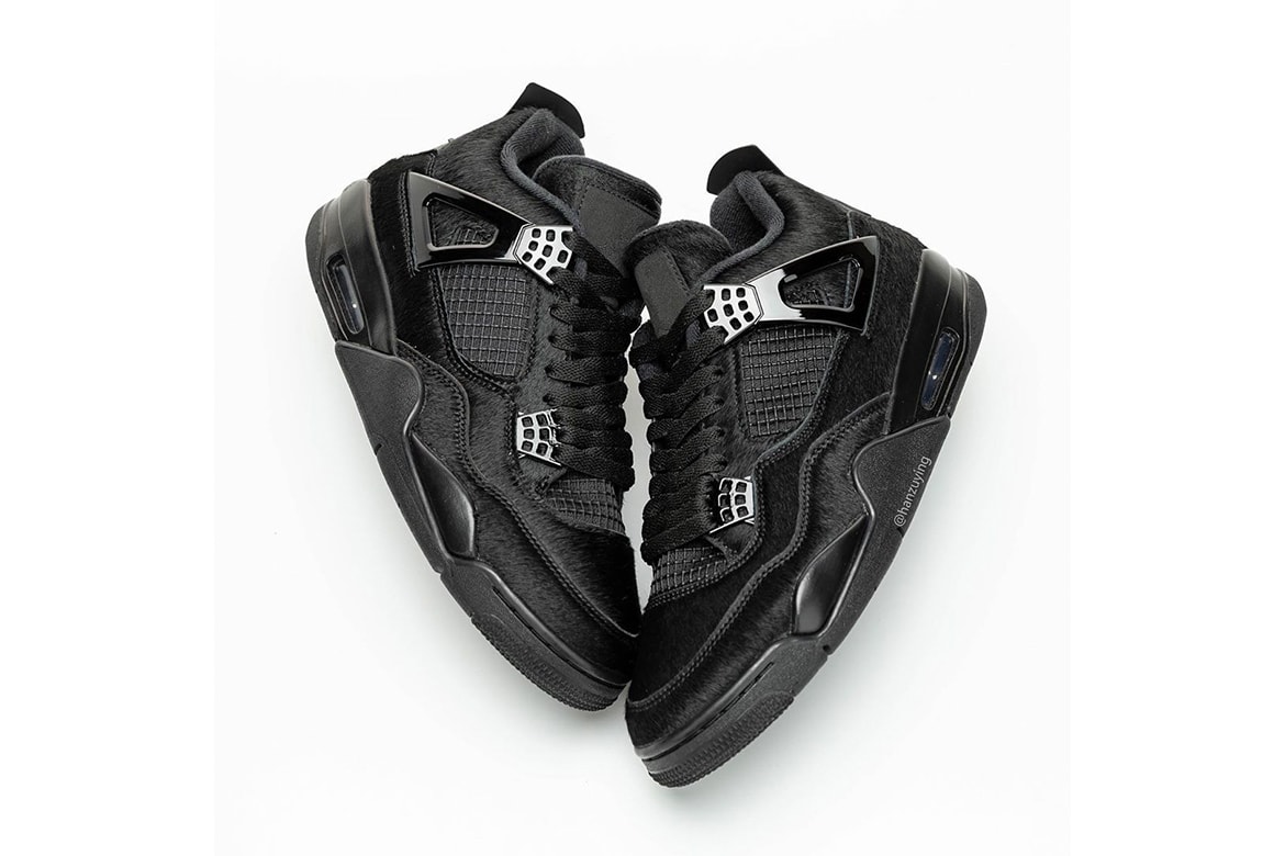 率先預覽 Air Jordan 4 全新牛毛皮面料「Black Cat」鞋款
