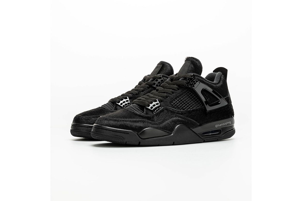 率先預覽 Air Jordan 4 全新牛毛皮面料「Black Cat」鞋款