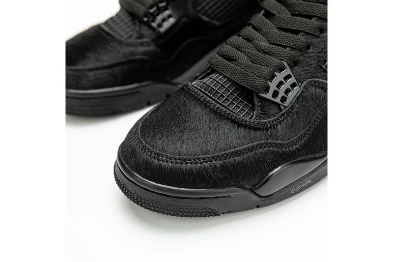 率先預覽 Air Jordan 4 全新牛毛皮面料「Black Cat」鞋款