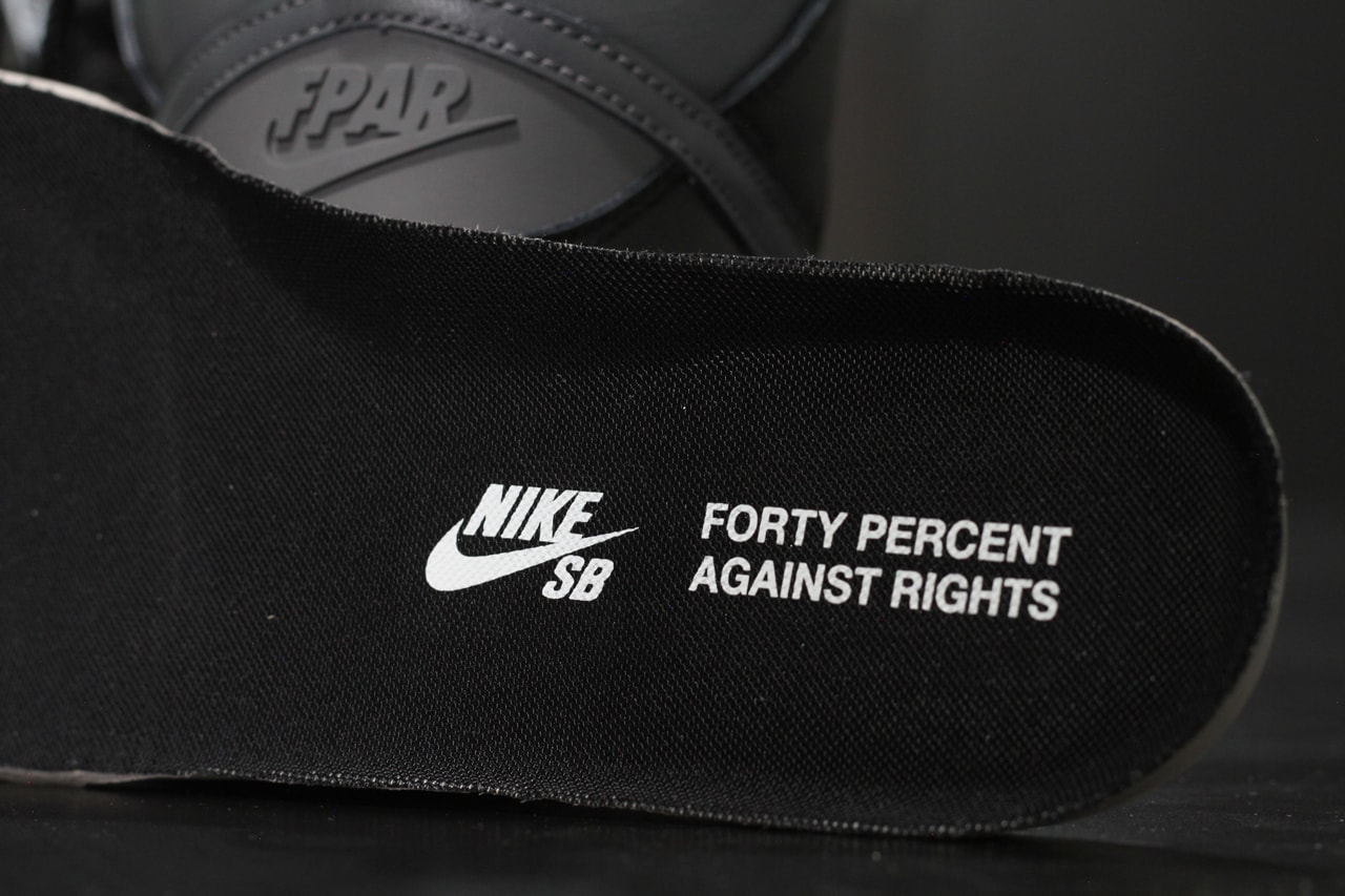 率先近覽 FORTY PERCENT AGAINST RIGHTS x Nike SB Dunk High 聯乘鞋款